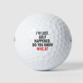 Grappige Verloren Golfbal Aangepaste Naam Citaat Golfballen (Voorkant)