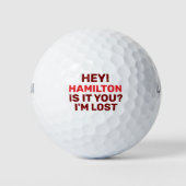 Grappige Verloren Golfbal met Zijn Naam Golfballen (Voorkant)
