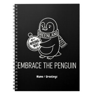 Grappige Verloren Groenlandse Pinguïn Omhelst de V Notitieboek