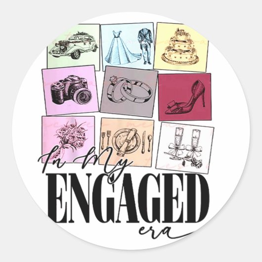 Grappige Verlovingscitaat In Mijn Verlovingstijdpe Ronde Sticker (Voorkant)