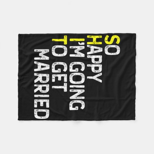 Grappige verlovingsfeest grap voor bruidegom fleece deken (Voorkant (Horizontaal))