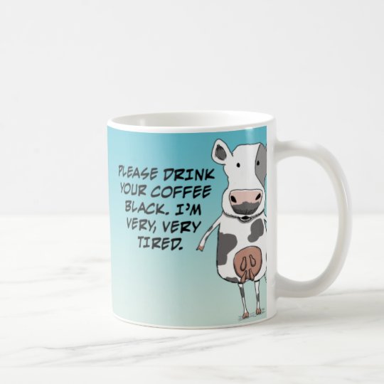 Grappige Vermoeide Koe niet in de Stemming Koffiemok