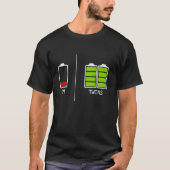 Grappige vermoeide moeder low cool moeder van twee t-shirt (Voorkant)