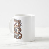 Grappige Vermoeide Uil Koffie Koffiemok (Voorkant links)
