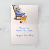 Grappige Verouderende Oude Vrouw over de Heuvel Kaart (Binnen)