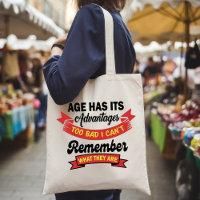 Grappige Veroudering Quote Canvas tas – Gecertific