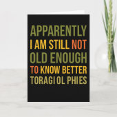 Grappige verouderingsgrap Blijkbaar weet ik nog st Kaart (Voorkant)