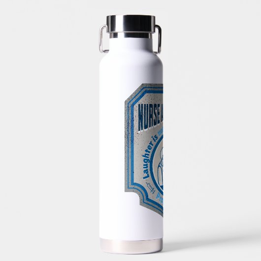 Grappige verpleegkundige anesthesist propofol het  waterfles (Voorkant)