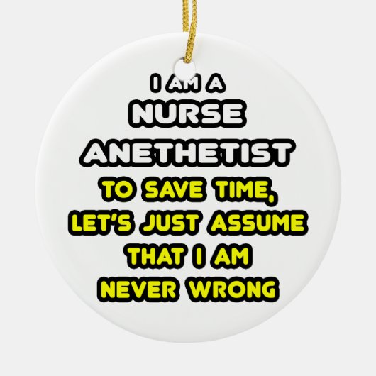 Grappige Verpleegkundige Anesthesist T-shirts en g Keramisch Ornament (Voorkant)