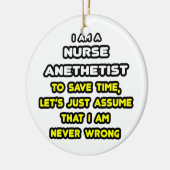 Grappige Verpleegkundige Anesthesist T-shirts en g Keramisch Ornament (Links)