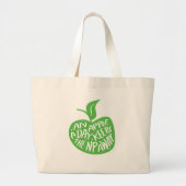 grappige verpleegkundige Humoureus Apple per dag Grote Tote Bag (Voorkant)