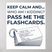 Grappige Verpleegkundige Student Studeer Flashcard Poster (Voorkant)