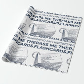 Grappige Verpleegkundige Student Studie Flashcards Cadeaupapier (Uitgerold)