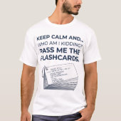 Grappige Verpleegkundige Student Studie Flashcards T-shirt (Voorkant)