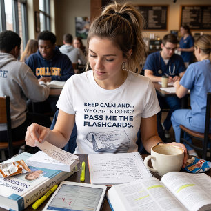 Grappige verpleegkundige student studie flashcards t-shirt