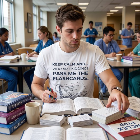 Grappige Verpleegkundige Student Studie Flashcards T-shirt