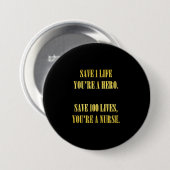 Grappige Verpleegkundigen Redden Levens Grap Ronde Button 7,6 Cm (Voorkant /achterkant)