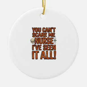 Grappige Verpleegster Alles Gezien Vintage Hallowe Keramisch Ornament