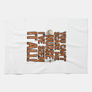 Grappige Verpleegster Alles Gezien Vintage Hallowe Theedoek
