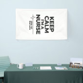Grappige Verpleegster Blijf Kalm Vintage Gravure S Spandoek (Beurs)