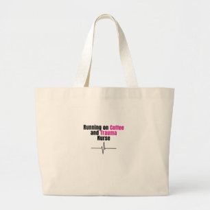 Grappige verpleegster boodschappentas – Loopt op k Grote Tote Bag