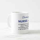 Grappige verpleegster definitie cadeau koffiemok (Voorkant links)