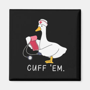 Grappige verpleegster gans mouwband zorg medische magneet