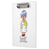 Grappige verpleegster geen grapje klembord (Links)