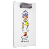 Grappige verpleegster geen grapje klembord (Rechts)