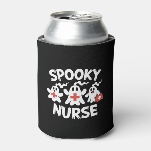 Grappige Verpleegster Halloween Blikjeskoeler (Blikje Voorkant)
