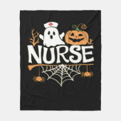 Grappige Verpleegster Halloween Ghost Design Essen Fleece Deken (Voorkant)