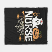 Grappige Verpleegster Halloween Ghost Design Essen Fleece Deken (Voorkant (Horizontaal))
