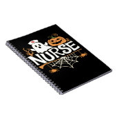 Grappige Verpleegster Halloween Ghost Design Essen Notitieboek (Rechterzijde)