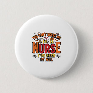 Grappige Verpleegster Halloween Je Kunt Me Niet Ba Ronde Button 5,7 Cm