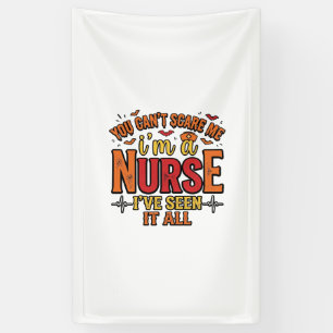 Grappige Verpleegster Halloween Je Kunt Me Niet Ba Spandoek