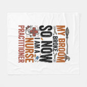 Grappige verpleegster heks Halloween ontwerp_1 Fleece Deken (Voorkant (Horizontaal))