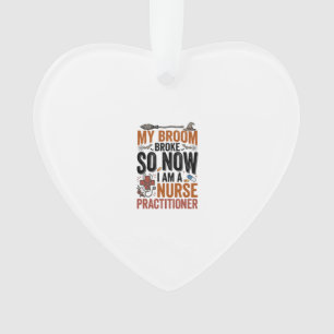 Grappige verpleegster heks Halloween ontwerp_1 Ornament