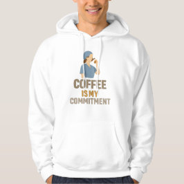 Grappige verpleegster hoodie – Koffie is mijn comm