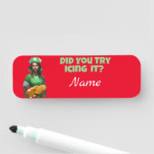 Grappige Verpleegster Icing It Thunder_Cove Naamplaatje (In situ)