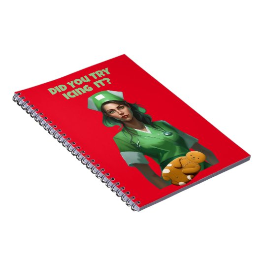 Grappige Verpleegster Icing It Thunder_Cove Notitieboek (Rechterzijde)