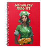 Grappige Verpleegster Icing It Thunder_Cove Notitieboek (Voorkant)