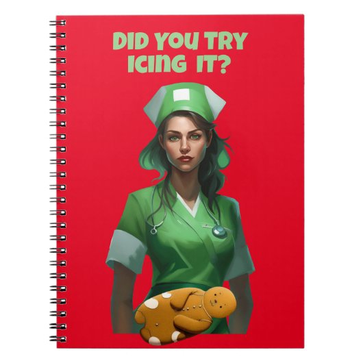 Grappige Verpleegster Icing It Thunder_Cove Notitieboek (Voorkant)