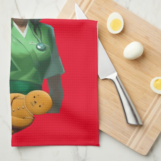 Grappige Verpleegster Icing It Thunder_Cove Theedoek (Quarter Fold)