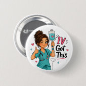Grappige Verpleegster IV Ik Regel Het Ronde Button 5,7 Cm (Voorkant /achterkant)