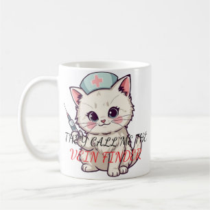 Grappige Verpleegster Kat De Aderzoeker Gepersonal Koffiemok