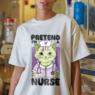Grappige Verpleegster kat T-shirt