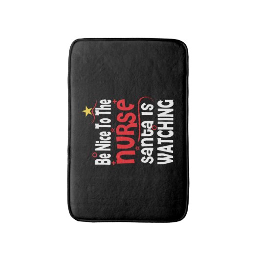 Grappige verpleegster kerst, wees aardig tegen de  badmat (Voorkant Verticaal)