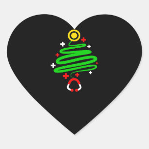 Grappige Verpleegster Kerstboom Stethoscoop Gif Hart Sticker