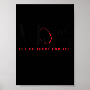 Grappige verpleegster liefhebber grafisch voor vro poster