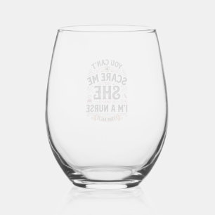 Grappige Verpleegster Maakt Me Bang Vintage Hallow Wijnglas Zonder Voet